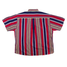 Load image into Gallery viewer, Vintage VAN HEUSEN Multi Colour Striped Cotton Short Sleeve Shirt

