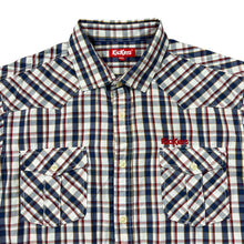 Load image into Gallery viewer, Early 00&#39;s KICKERS Embroidered Mini Logo Plaid Check Short Sleeve Cotton Shirt
