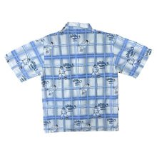 Load image into Gallery viewer, Early 00&#39;s Southpole Hip Hop Y2K Streetwear Blue White All-Over Print Short Sleeve Shirt
