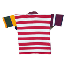 Load image into Gallery viewer, Vintage 90's CANTERBURY Of New Zealand Multi Colour Block Striped Short Sleeve Rugby Polo Shirt
