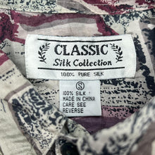 Load image into Gallery viewer, Vintage 90's CLASSIC SILK COLLECTION Crazy Abstract Patterned Short Sleeve Silk Shirt
