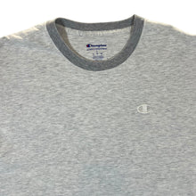 Load image into Gallery viewer, CHAMPION Classic Embroidered Mini Logo Grey Short Sleeve Ringer T-Shirt

