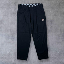 Load image into Gallery viewer, Dickies Black Polyester Cotton Blend Straight Leg Lightweight Trousers

