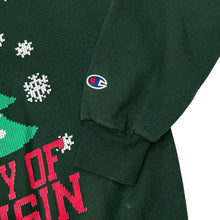 Load image into Gallery viewer, Champion UNIVERSITY OF WISCONSIN College Festive Themed Graphic Crewneck Sweatshirt
