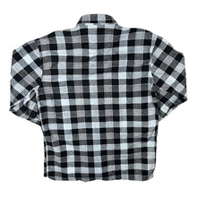Load image into Gallery viewer, Vintage Mayne Black White Plaid Check Long Sleeve Cotton Flannel Shirt
