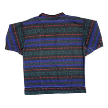 Load image into Gallery viewer, Vintage 90's COLOURS OF THE WORLD Crazy Patterned 1/4 Zip Lightweight Fleece Sweatshirt
