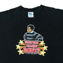 Load image into Gallery viewer, Early 00&#39;s M&amp;O Knits WHATCHU TALKIN&#39; BOUT? Different Strokes TV Show Sitcom Spellout Graphic T-Shirt
