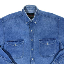 Load image into Gallery viewer, Vintage HARDWEAR Stonewashed Jeans Shirt Blue Denim Long Sleeve Button-Up Shirt
