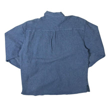 Load image into Gallery viewer, Vintage 90&#39;s Golfer&#39;s Waffle Effect Grey Blue Long Sleeve Cotton Shirt
