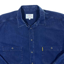 Load image into Gallery viewer, Early 00&#39;s ARMANI JEANS Classic Pocket Tab Navy Blue Cotton Long Sleeve Shirt
