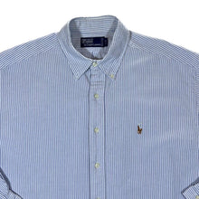 Load image into Gallery viewer, Early 00&#39;s POLO RALPH LAUREN Embroidered Mini Logo Striped Long Sleeve Button-Up Cotton Shirt
