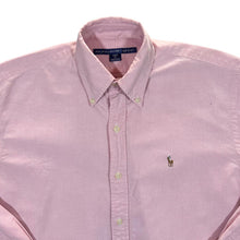 Load image into Gallery viewer, Vintage RALPH LAUREN SPORT Embroidered Mini Logo Pink Long Sleeve Button-Up Shirt
