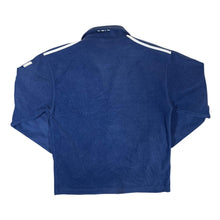 Load image into Gallery viewer, Vintage ADIDAS Embroidered Mini Logo Three Stripe Blue Zip Fleece Sweatshirt
