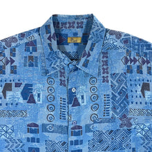 Load image into Gallery viewer, Vintage BHS CLASSICS Crazy Abstract Festival Patterned Viscose Polyester Short Sleeve Shirt
