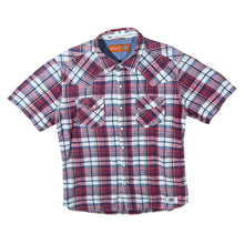 Load image into Gallery viewer, Early 00&#39;s Dickies Plaid Check Western Style Popper Short Sleeve Shirt
