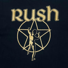 Load image into Gallery viewer, RUSH Classic Pentagram Logo Spellout Graphic Prog Hard Rock Music Band T-Shirt
