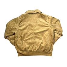 Load image into Gallery viewer, Vintage 90&#39;s REPORTAGE R.G.A. Classic Brown Tan Faux Suede Leather Bomber Jacket
