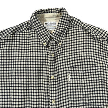 Load image into Gallery viewer, Vintage COLUMBIA SPORTSWEAR Black Beige Check Long Sleeve Button-Up Cotton Flannel Shirt
