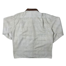 Load image into Gallery viewer, Beige White Check Contrast Brown Trim Long Sleeve Flannel Shirt

