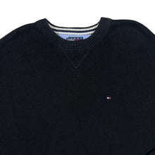 Load image into Gallery viewer, Vintage TOMMY HILFIGER Classic Mini Logo Dark Navy Heavyweight Knit Sweater Jumper
