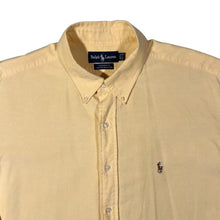 Load image into Gallery viewer, Vintage Ralph Lauren &quot;Yarmouth&quot; Yellow Mini Logo Long Sleeve Button-Up Cotton Shirt
