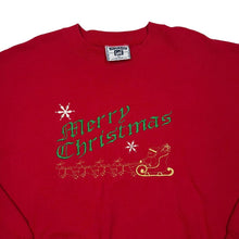 Load image into Gallery viewer, Vintage 90’s Lee “MERRY CHRISTMAS” Embroidered Holiday Crewneck Sweatshirt
