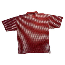 Load image into Gallery viewer, Vintage Red White Patterned 1/4 Zip Short Sleeve Polo Shirt
