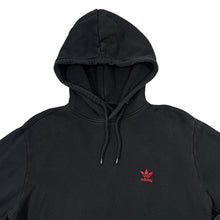 Load image into Gallery viewer, ADIDAS Classic Embroidered Mini Trefoil Logo Black Pullover Hoodie
