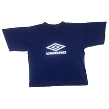 Load image into Gallery viewer, Vintage UMBRO Classic Big Logo Spellout Graphic Navy Blue T-Shirt
