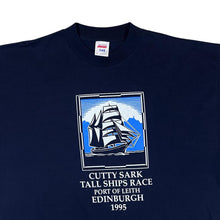 Load image into Gallery viewer, Vintage Jerzees CUTTY SARK &quot;Tall Ships Race 1995&quot; Edinburgh Souvenir Graphic T-Shirt
