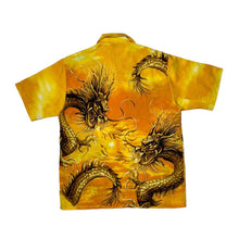 Load image into Gallery viewer, Early 00’s ALL THINGS Gothic Dragon All-Over Print Polyester Open Collar Shirt

