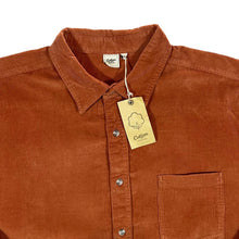 Load image into Gallery viewer, COTTON TRADERS &quot;Cinnamon&quot; Classic Burnt Orange Corduroy Cord Long Sleeve Shirt

