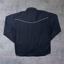 Load image into Gallery viewer, Vintage Cowboy Western Embroidered Eagle Black Long Sleeve Popper Shirt
