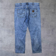 Load image into Gallery viewer, Carhartt "Marlow Pant" Classic Stonewashed Blue Denim Relaxed Straight Leg Jeans
