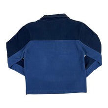 Load image into Gallery viewer, STORE TWENTY ONE Classic Colour Block Blue Navy 1/4 Zip Fleece Sweatshirt
