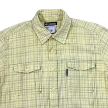 Load image into Gallery viewer, COLUMBIA SPORTSWEAR Classic Yellow Plaid Check Short Sleeve Cotton Shirt
