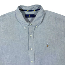 Load image into Gallery viewer, Ralph Lauren Classic Grey Blue Long Sleeve Cotton Button-Up Shirt
