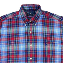 Load image into Gallery viewer, Vintage RALPH LAUREN &quot;Blake&quot; Tartan Plaid Check Mini Logo Short Sleeve Button-Up Shirt
