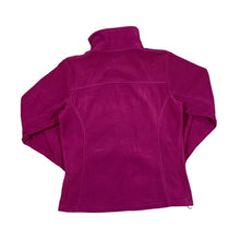 Load image into Gallery viewer, COLUMBIA SPORTSWEAR Classic Mini Logo Berry Pink Zip Fleece Sweatshirt Top
