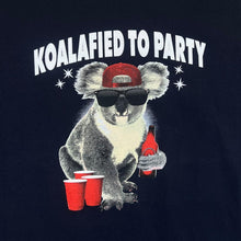 Load image into Gallery viewer, Vintage Koalafied To Party Australia Souvenir Novelty Graphic Navy Blue T-Shirt
