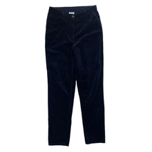 Load image into Gallery viewer, Early 00&#39;s LAURA ASHLEY Classic Navy Blue Velour Corduroy Cord Slim Fit Trousers
