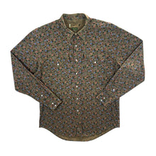 Load image into Gallery viewer, Vintage Floral Patterned Cowboy Western Popper Button Long Sleeve Cotton Shirt

