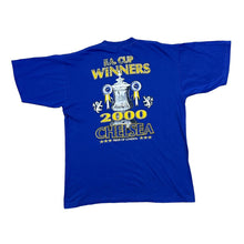 Load image into Gallery viewer, Vintage Jerzees CHELSEA FC &quot;F.A. Cup Winners 2000&quot; Football Souvenir Spellout Graphic T-Shirt
