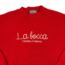 Load image into Gallery viewer, Vintage 90&#39;s LA BOCCA CLOTHING COMPANY Embroidered Logo Spellout Crewneck Sweatshirt
