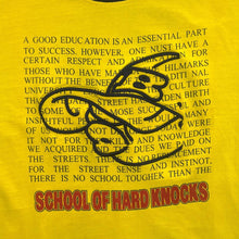 Load image into Gallery viewer, Early 00&#39;s SOHK School Of Hard Knocks y2k Hip Hop Graphic Yellow T-Shirt
