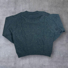 Load image into Gallery viewer, Vintage 90&#39;s St Michael Marks &amp; Spencer Green-Blue V-Neck Lambswool Knit Jumper
