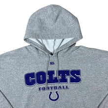 Load image into Gallery viewer, NFL Indianapolis Colts Football Logo Spellout Graphic Grey Pullover Hoodie
