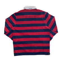 Load image into Gallery viewer, JOULES RUGBY Colour Block Striped Mini Logo Long Sleeve Rugby Polo Shirt
