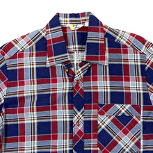 Load image into Gallery viewer, Vintage 80&#39;s JOSS Blue Red White Plaid Check Long Sleeve Cotton Shirt
