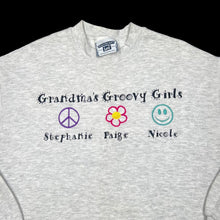 Load image into Gallery viewer, Vintage Lee GRANDMA’S GROOVY GIRLS Novelty Hippy Crewneck Sweatshirt
